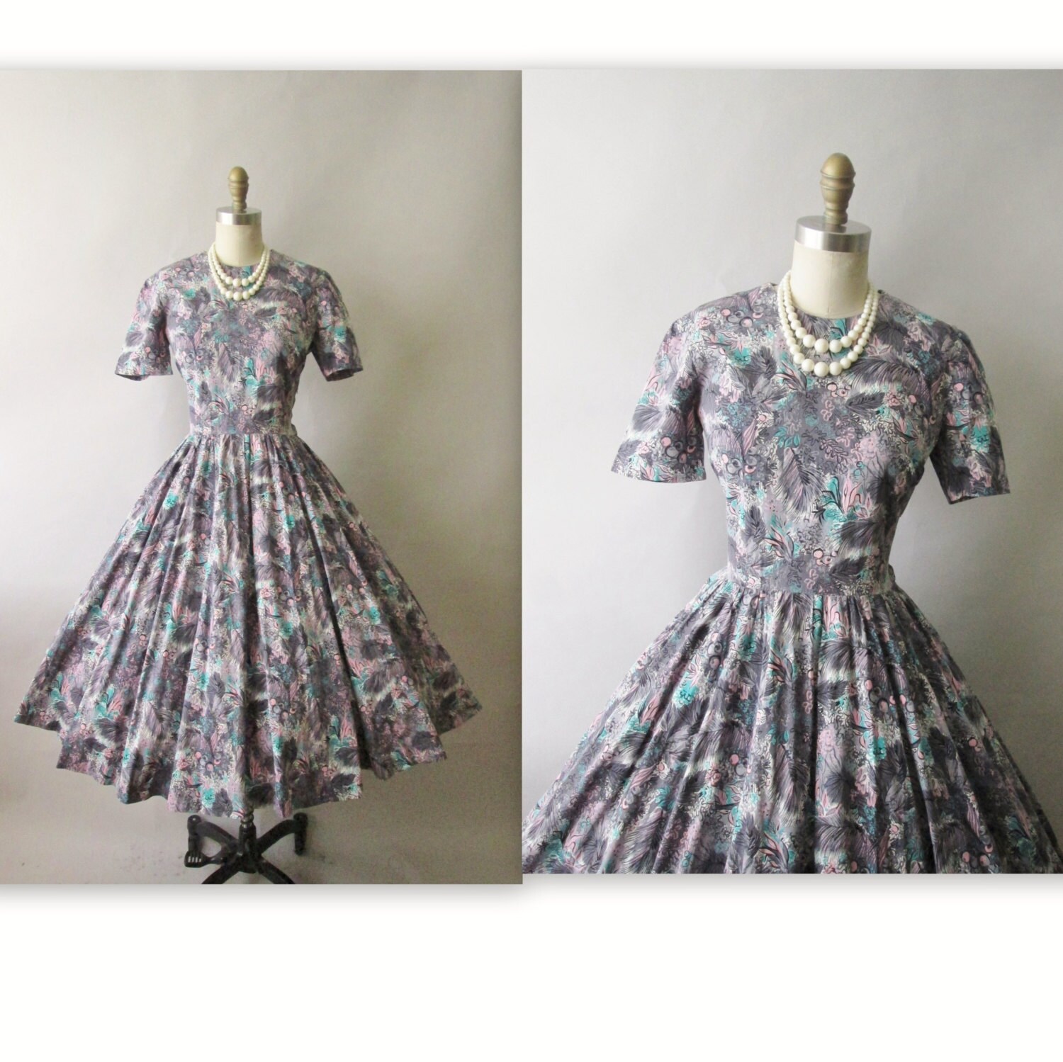 50's Novelty Dress // Vintage 1950's Novelty by TheVintageStudio