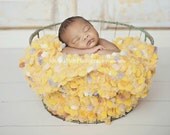 Yellow and Gray Baby Blanket Photography Prop Children