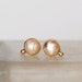 Gold Moonstone Post Earrings - Gold and Silver Studs, Ready to Ship