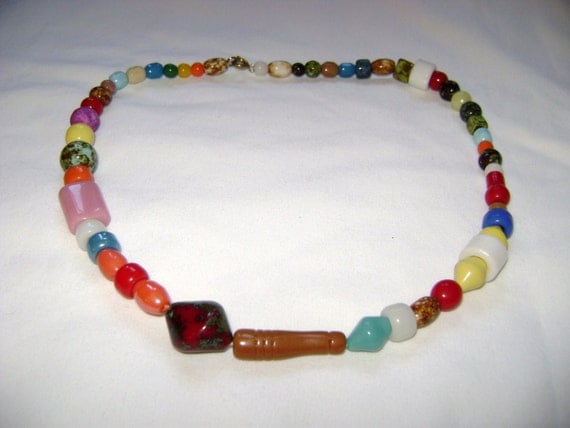 Spectrum Vintage Czech Glass Mardi Gras Beads 1920s by FestivalBuy