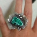 RESERVED for Nancy- 20% OFF: Tibetan Turquoise Flower Ring, Sterling Silver, One of a Kind 6