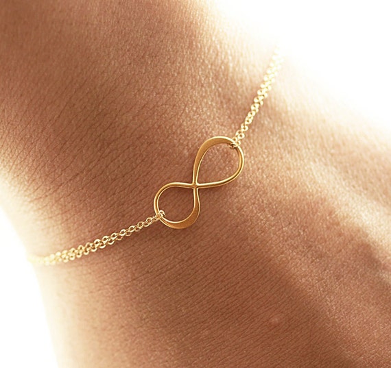 Gold Infinity Bracelet Dainty Everyday Bracelet by BIJOUXbyMeg
