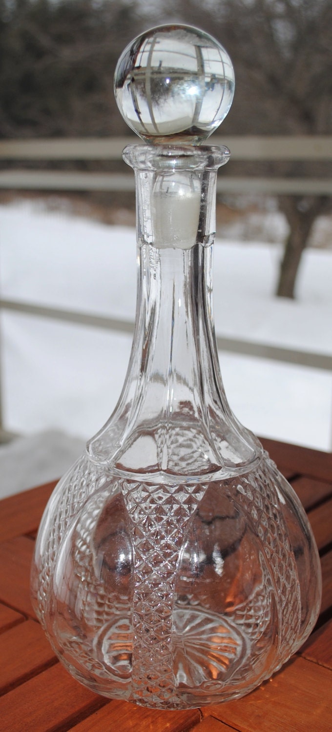 Vintage Cut Glass Decanter Haute Juice