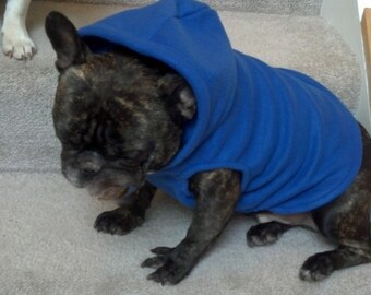 French Bulldog Royal Blue Fleece Hoodie
