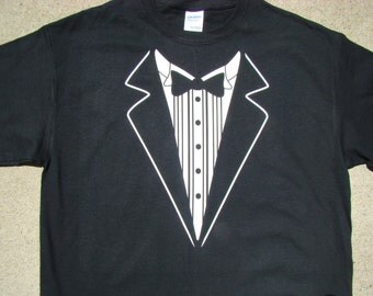 tuxedo tshirt wedding