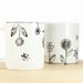 Hand Painted Ceramic Mugs White Porcelain Coffee Mugs Tea Mugs Black Minimalist Abstract Modern Flower Kitchen Decor - Set of 2 Ceramic Mugs