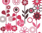 25% OFF SALE Flower Clip Art for Digital Scrapbooking, Invitations, Paper Goods, Card Making - Be My Valentine Il_170x135
