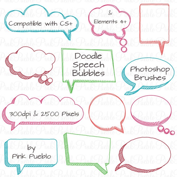 Comic Bubble Photoshop Bubbles Photoshop Brushes