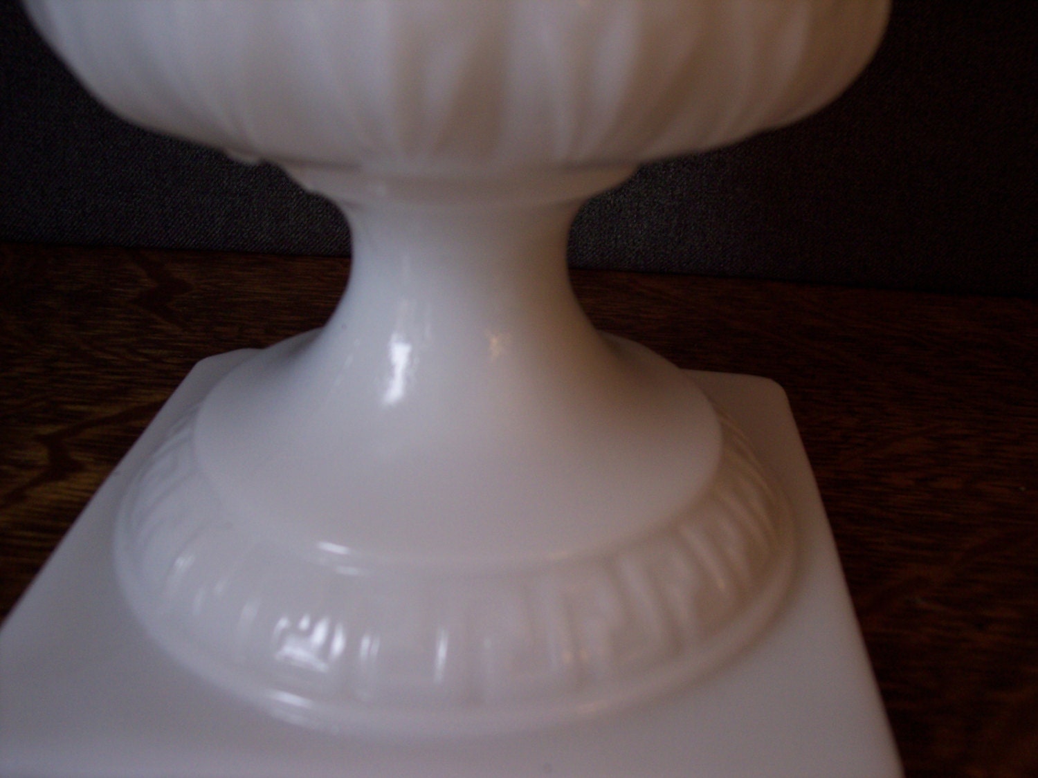Vintage Milk Glass Large Urn Pedestal Vase