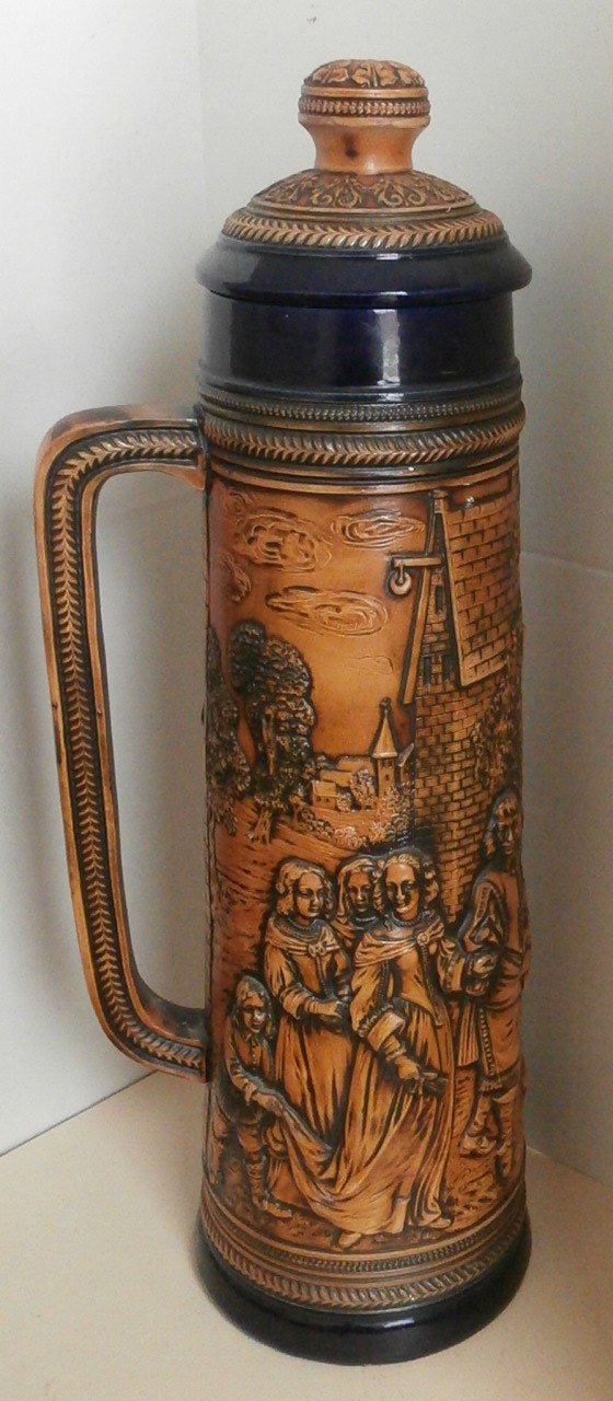 Huge Gerz 5 Liter German Beer Stein Circa 1950s