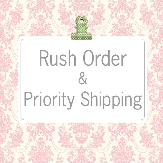 Rush Order & Priority Shipping Upgrade by ThinkPinkBows