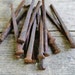 Antique Square Peg Nails - Collection of 14