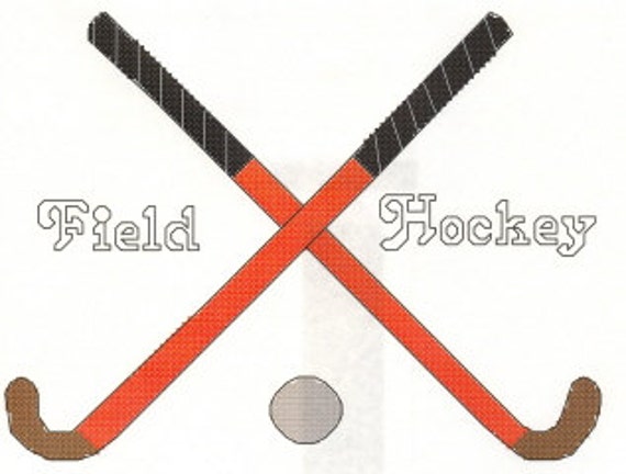Field Hockey Sticks Cross Stitch Pattern