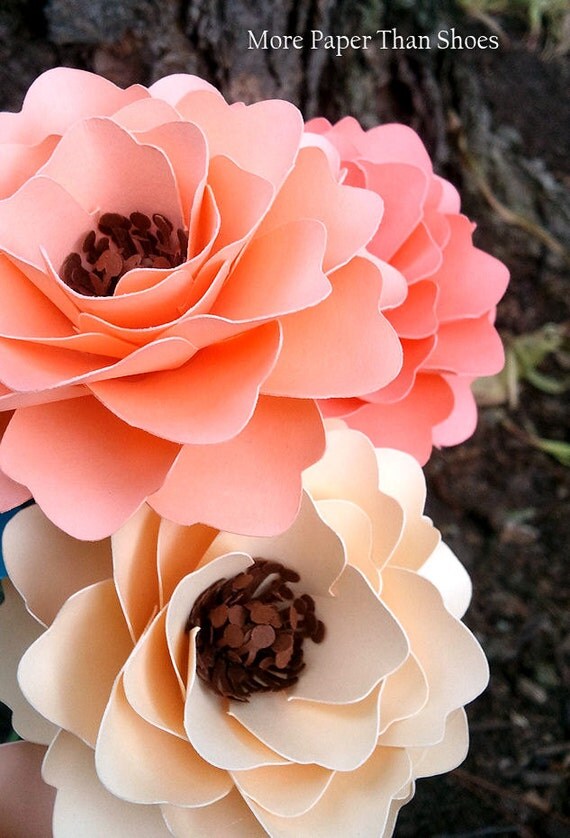 Paper Flowers Wedding Decor Bridal Shower Decor Table Decorations