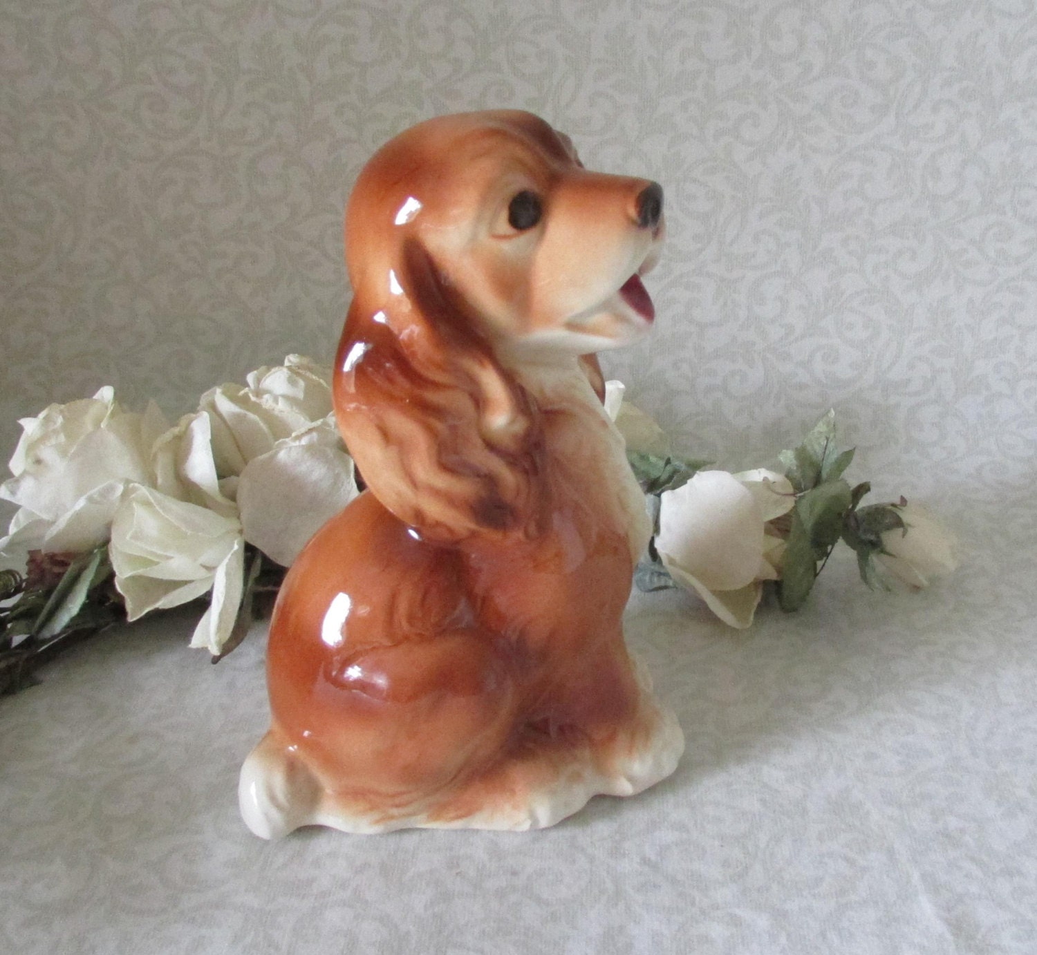 Royal Copley Cocker Spaniel Dog Porcelain Figurine