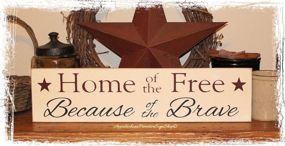 home of the free because of the brave printable