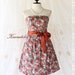 SALE - Mind - Sweet Cutie Floral Strapless Dress Spring Summer Sundress Party Bridesmaid Prom Wedding Dress