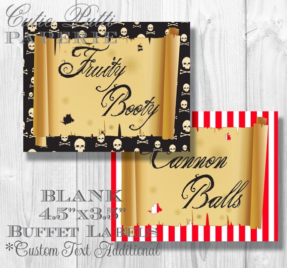 Pirate Party For Boys Candy Buffet Signs by Cutie Putti Paperie Il_570xn