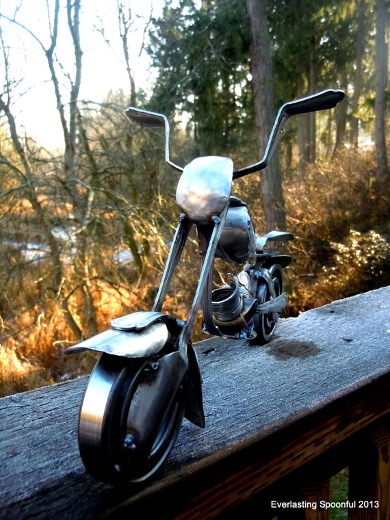 Items similar to Motorcycle Spoon Art Custom Stainless Steel Metal