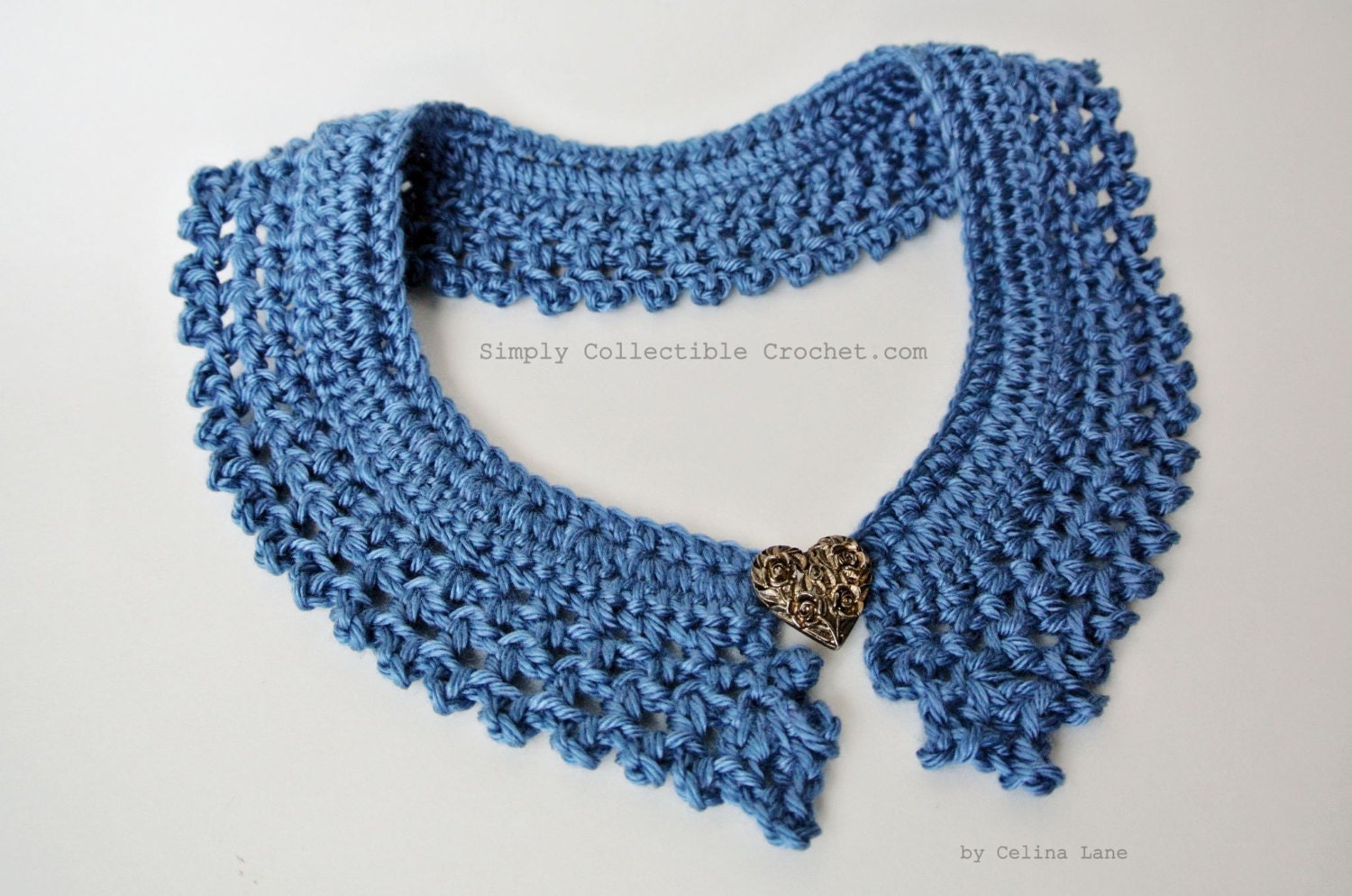 Crochet Pattern Collar Photo Tutorial and Diagram included