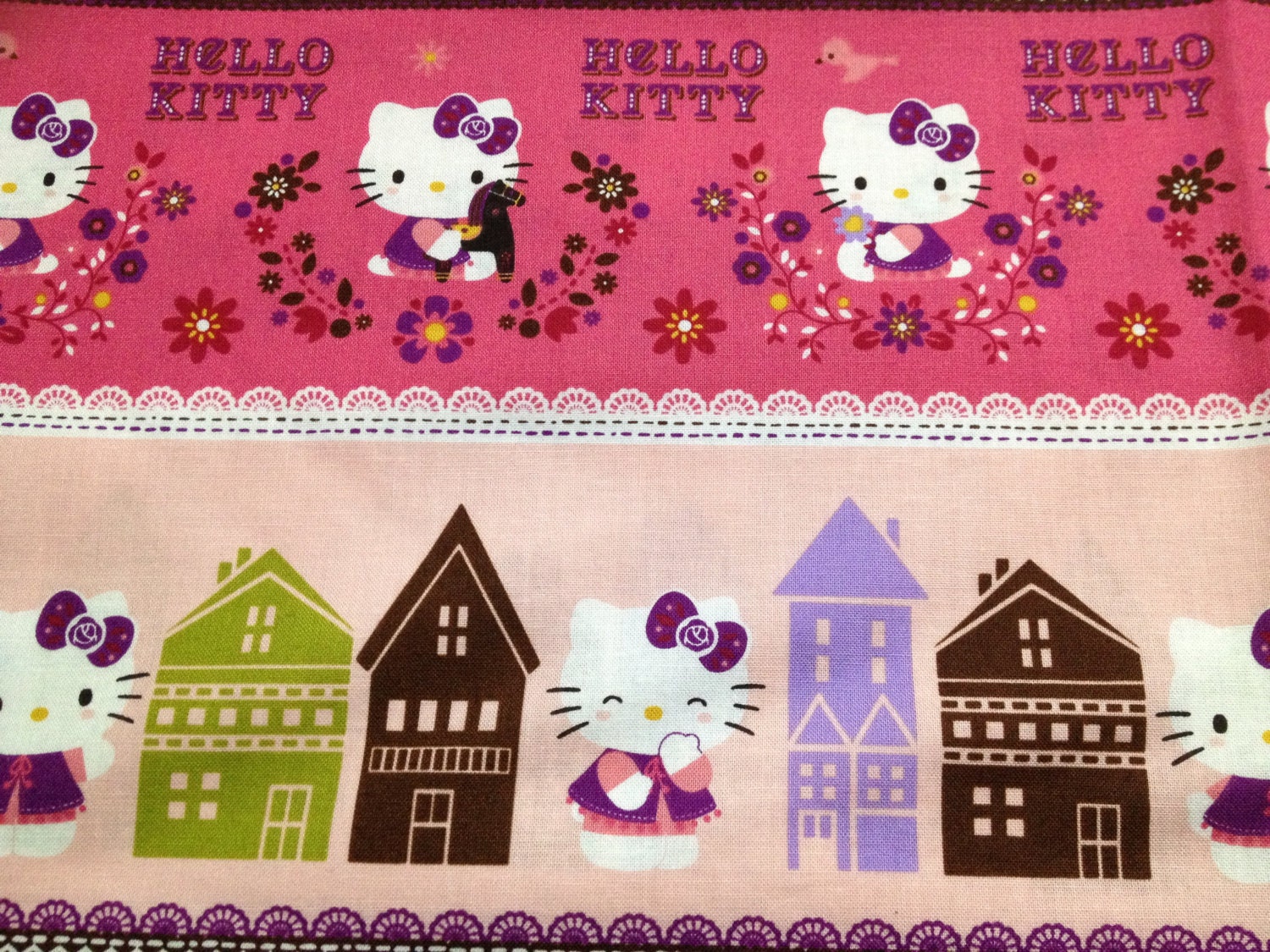 Hello kitty cotton fabric One yard new item
