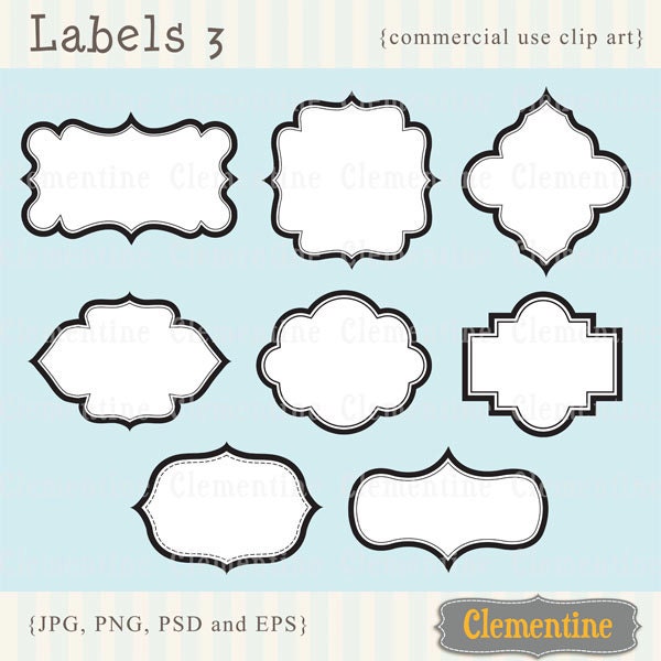 free clip art label templates - photo #19