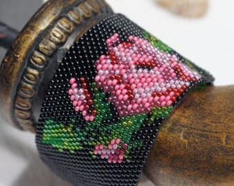 Beadwork Bracelet Beadweaving Bracelet Peyote Stitch Jewelry
