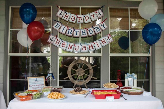 DIY, Nautical Birthday PARTY PACK Il_570xn