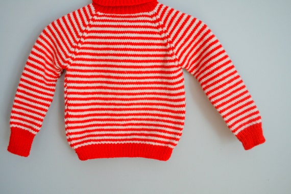 1970s CANDY CANE Wheres Waldo Sweater.....size 4 5 6