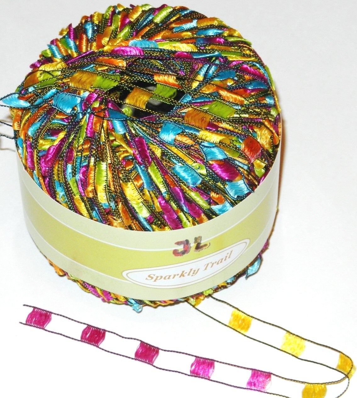 Sparkly Trail Ladder Trellis Yarn col 725 Stain by JuliaLCraft