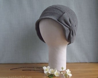 CUSTOM Cloche Hat with Big Bow
