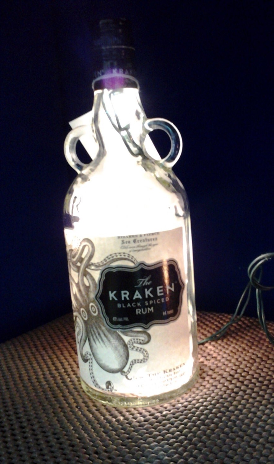 The Kraken Black Spiced Rum Octopus Bottle by CReationsbyTootie