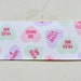 Conversation hearts on white 7/8" grosgrain ribbon- Valentines