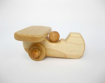 Wooden Toy Airplane, little wood toddler toy