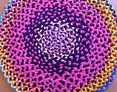 Spring Magic a hand made braided rug celebrating the warmth and colors of Spring and new life. Spring Magic a hand made braided rug celebrating the warmth and colors of Spring and new life.