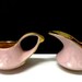 PINK Creamer & Sugar Bowl 22K Gold Trim