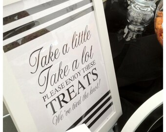 Wedding Reception Candy Bar/Buffet Sign