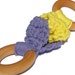 Wood Cotton Teether Rings - Cotton & Wood - Hand-crocheted - Organic Sunflower Oil finish