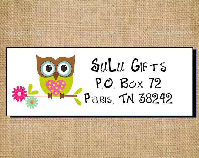 SALE Super Cute Owl Personalized Address Labels or ask for Custom Address Labels
