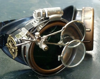 Victorian Steampunk goggles aviator victorian welding biker eye cup--gcg