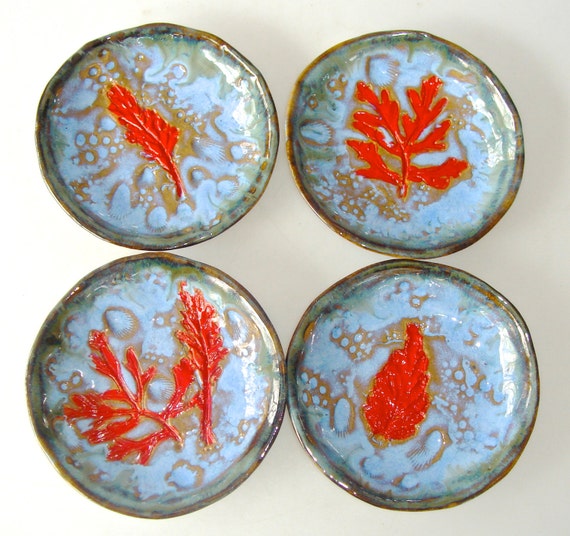 ceramic coasters small plate set appetizer dishes snack