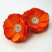 Wedding Hair Clip - Bridal Hair Clip in Orange, Bridesmaid, Flower Girl, Formal Occasion or an Event.