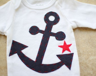 Nautical Anchor Onesie - Made to Order