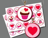 Instant Download - Sweet Valentine Hearts Bottle Cap Image 4x6 Collage for Crafts and Scrapbooking Il_170x135