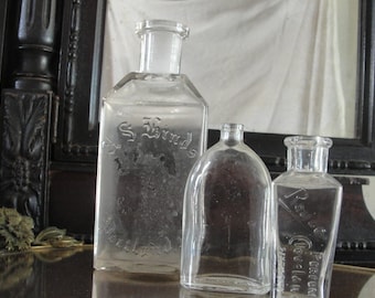 Antique Perfume bottles collection of three