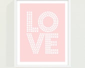 LOVE Polkadot Heart Print - Valentine's Day Gift Il_170x135