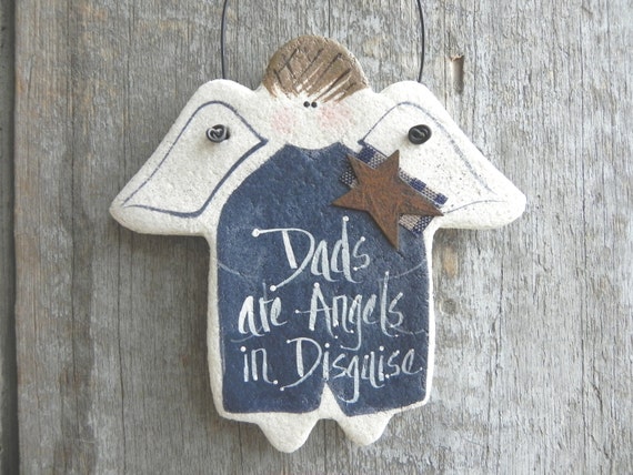 Dad Salt Dough Ornament / Father's Day or by cookiedoughcreations
