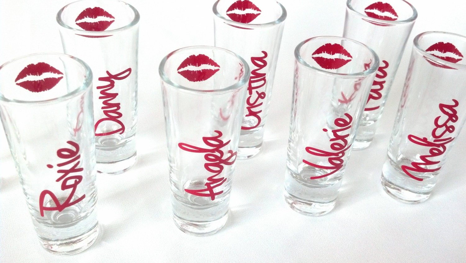 9 Bridesmaids shot glasses bachelorette favors shot glasses
