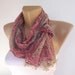 Handmade lace women scarf , spring summer trendscarf , fashion chiffon scarf , rose pink beige , for her