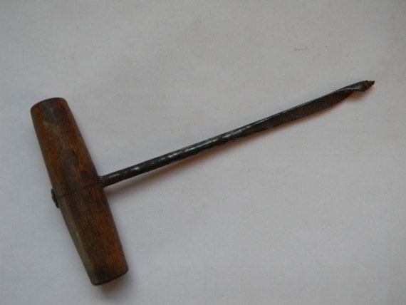 Drill Vintage Wood Handle Tool Gimlet Hand By Treasuresfrommaine